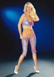 Fishnet halter top & cropped pants