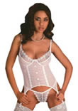 Helen Gorgeous suspender top with mini bows down the front and m