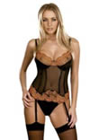 Karen see through suspendertop and matching G-string