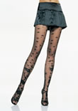 Airy Flower Sheer Lycra Pantyhose - Ref LA7521