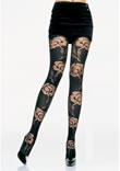 Roses Sheer Lycra Pantyhose - Ref LA7525