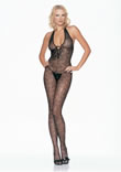 Swirl Lace Halter Bodystocking - Ref LA8963