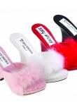 4" Wedge Heel Slip On w/ Marabou