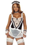 Maid maid's outfit includes cap, collar and gloves,