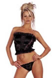 Scarlett buister with tie front & matching G-string
