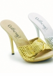 5" Heel Rhinestone Strappy Sandal